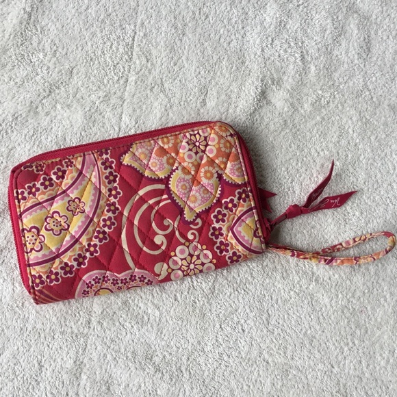 Vera Bradley Retired Raspberry Fizz Clutch Wallet - Picture 2 of 3
